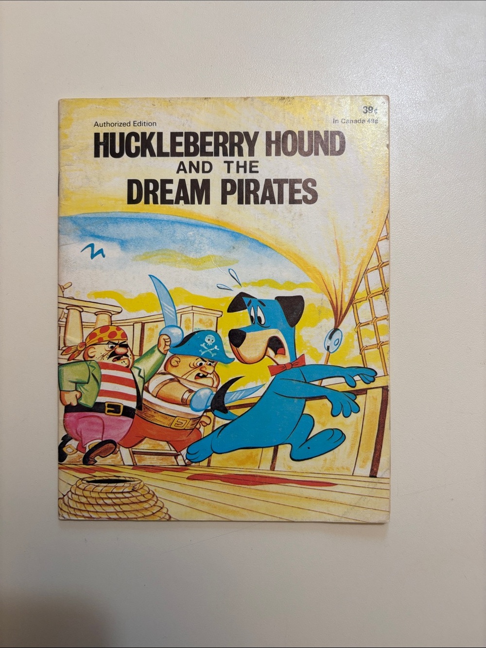 Huckleberry Hound and the Dream Pirates Vintage Comic Cover - Blue